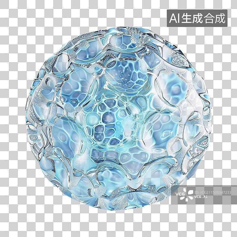 【AI数字艺术】水滴精华玻尿酸分子结构图片素材