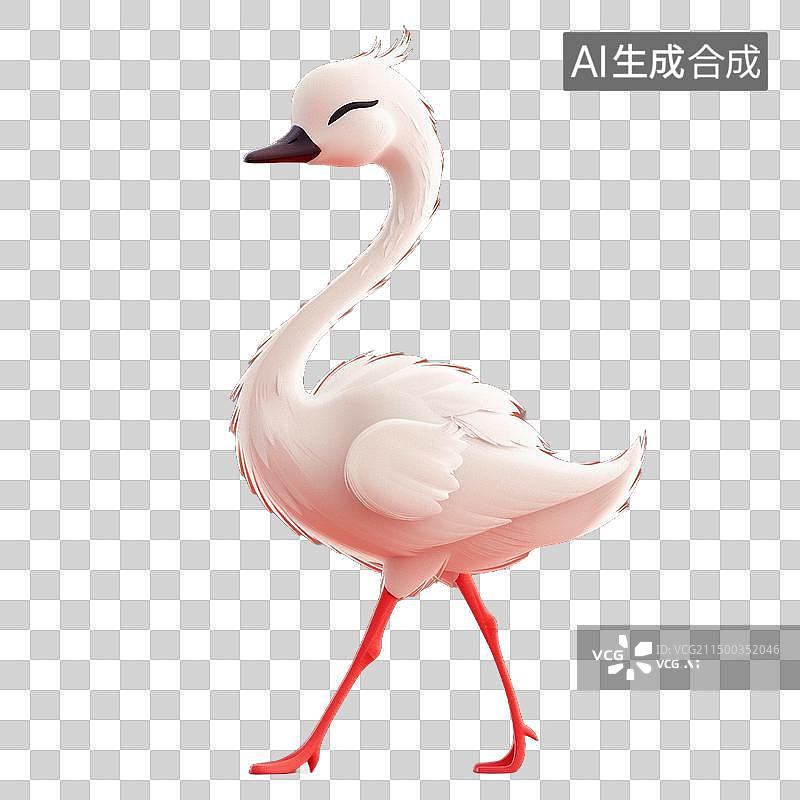 【AI数字艺术】卡通三维动物 鹅图片素材