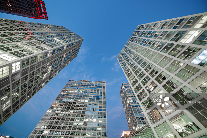 北京国贸夜景图片素材