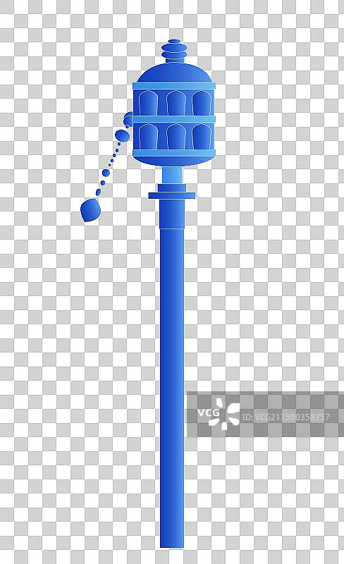 西藏转经筒发光渐变科技炫酷商务地标旅游矢量城市图片素材