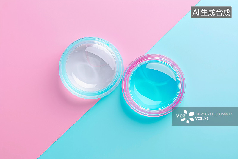 【AI数字艺术】美瞳隐形眼镜盒子图片素材