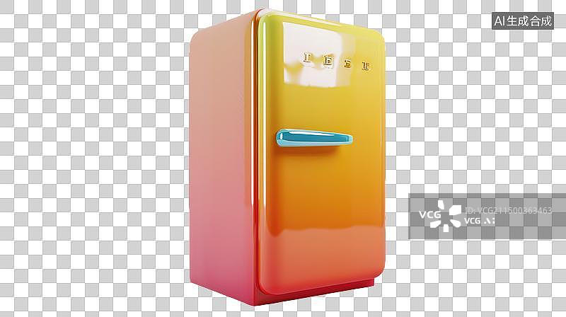 【AI数字艺术】冰箱卡通形象免抠元素图片素材
