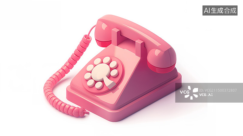 【AI数字艺术】3D卡通电话图片素材