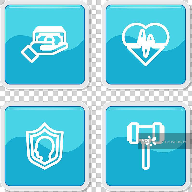 纸币现金健康保险堆叠线条稿图片素材