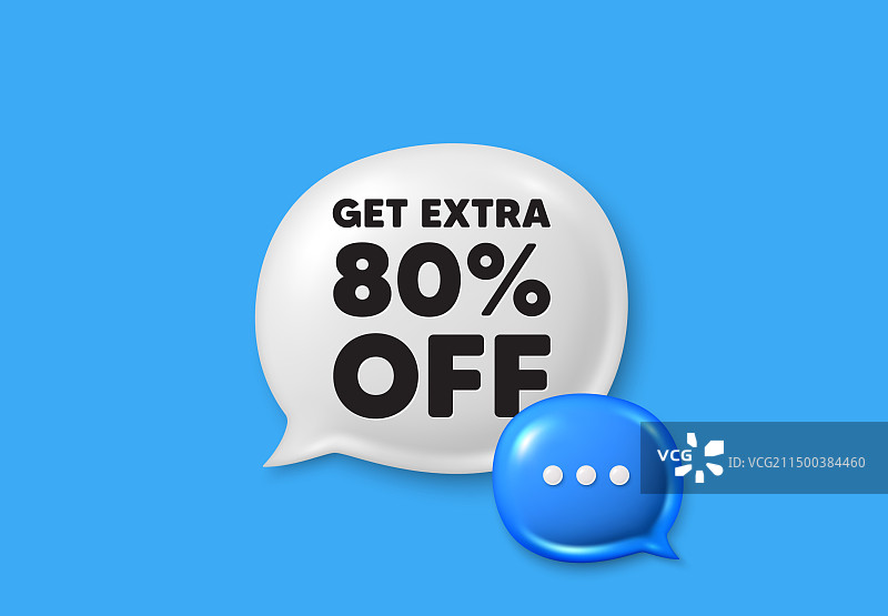 额外80%折扣促销优惠标志图片素材