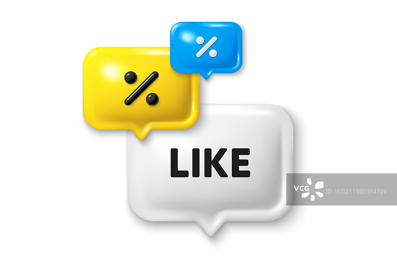 点赞标签社交媒体消息折扣气泡图片素材