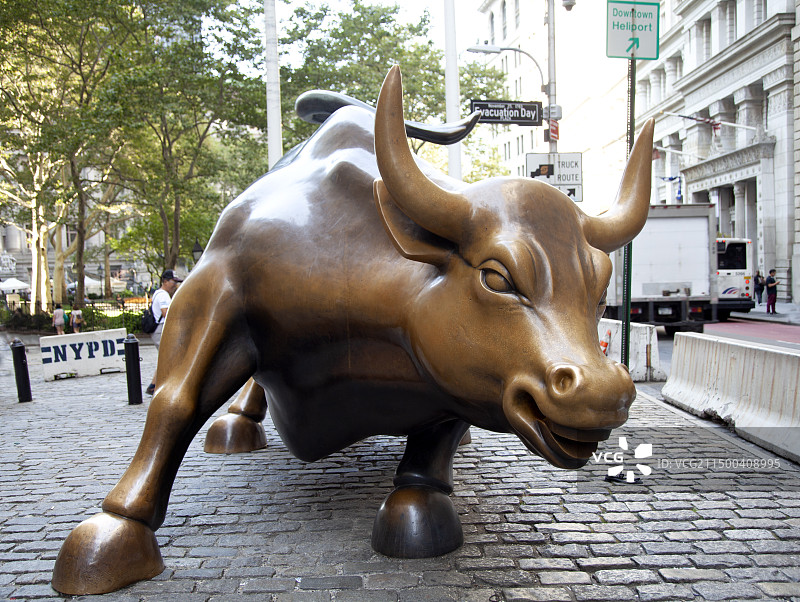 美国华尔街铜牛图片素材