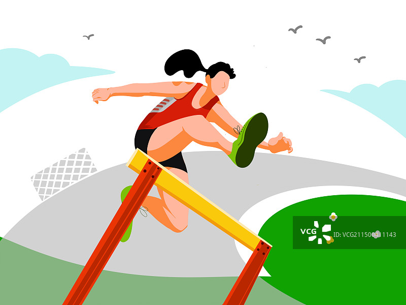 跨栏女孩/跨栏运动图片素材