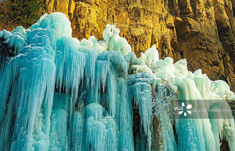 长治通天峡冰瀑图片素材