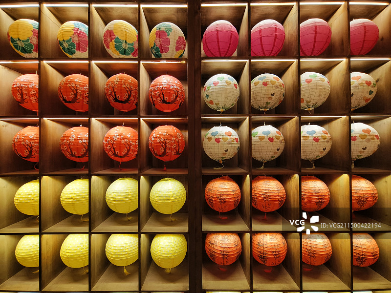 灯笼墙图片素材