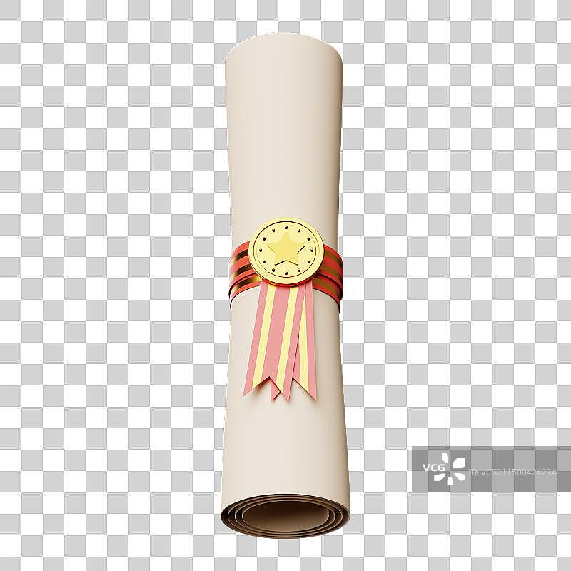 三维立体录取通知书表彰喜报纸卷免扣元素图片素材