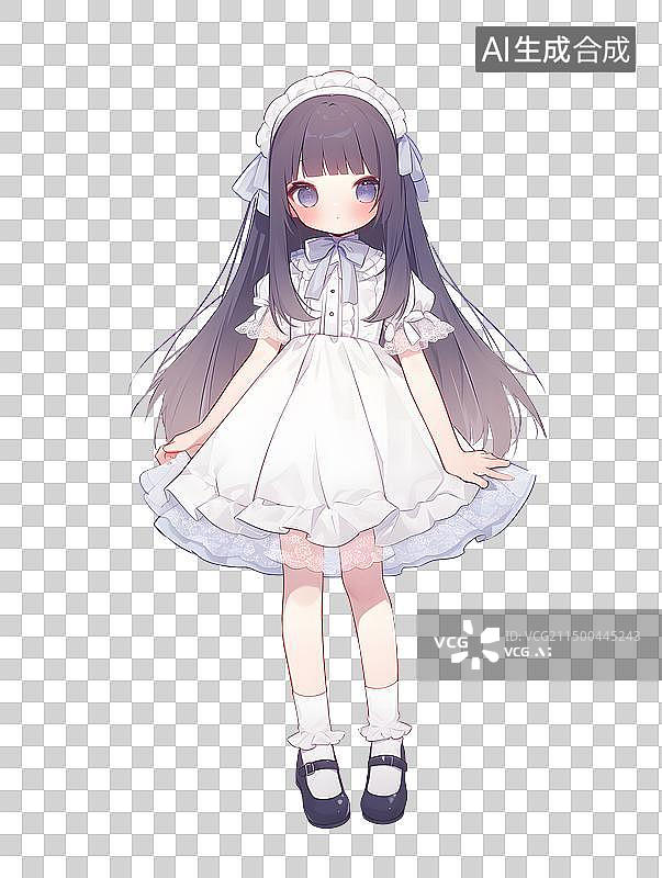 【AI数字艺术】卡通二次元女孩图片素材