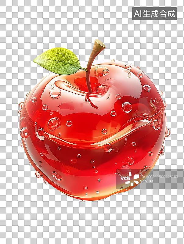 【AI数字艺术】一个红苹果图片素材