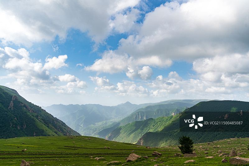 张家口蔚县茶山图片素材