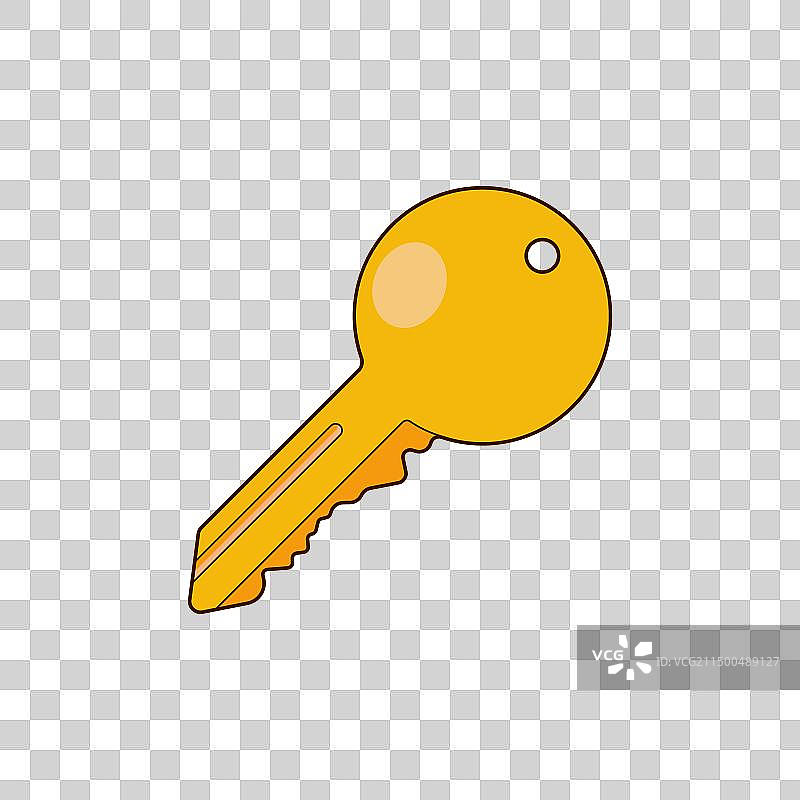 金色钥匙保护图标图片素材