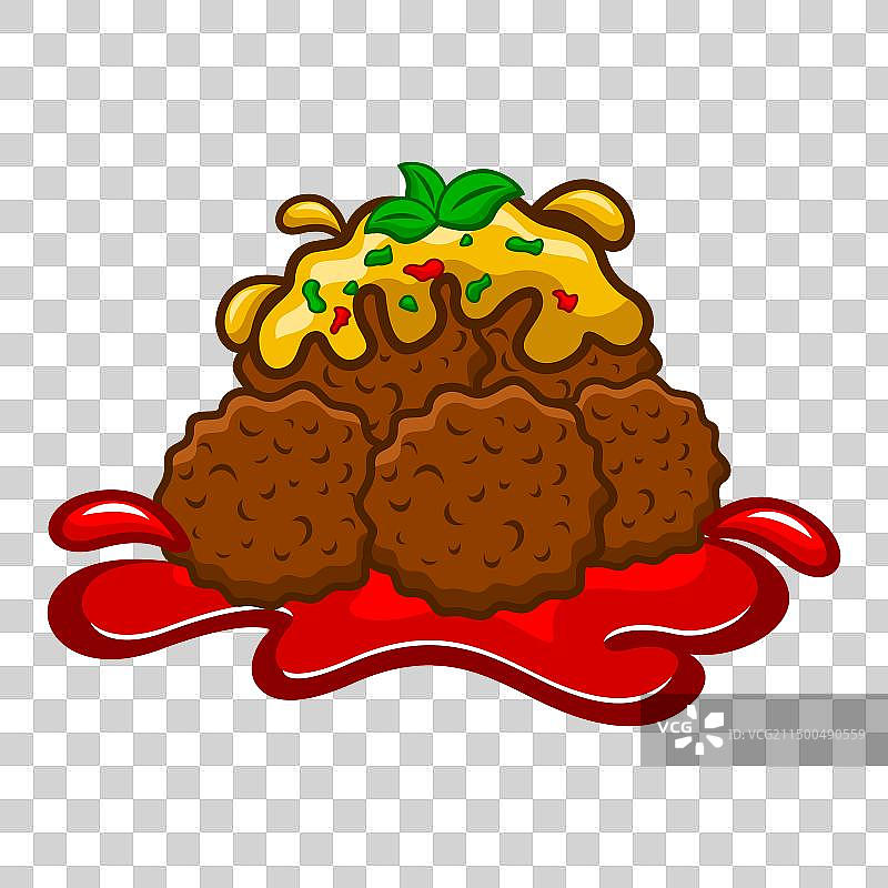 现代美味肉丸Logo图片素材