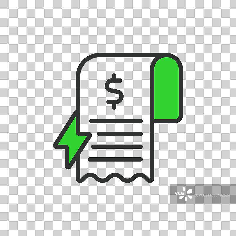 绿色公共事业服务线性设计图片素材