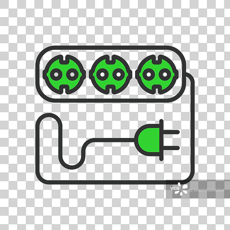 绿色排插设计图片素材