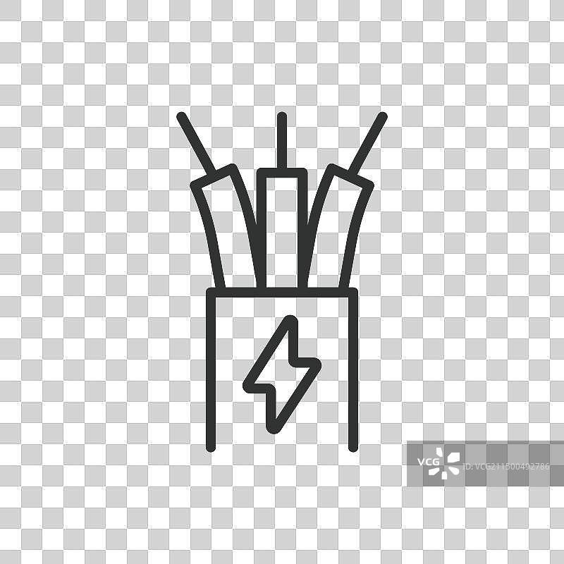 线条设计的电缆线缆绳连接图片素材