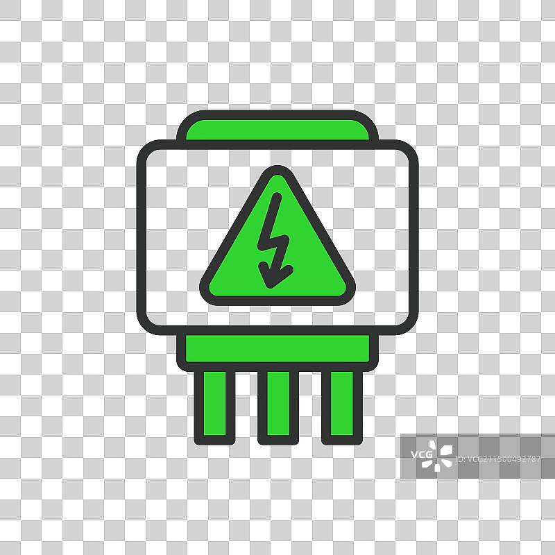 绿色线路设计开关盒图片素材