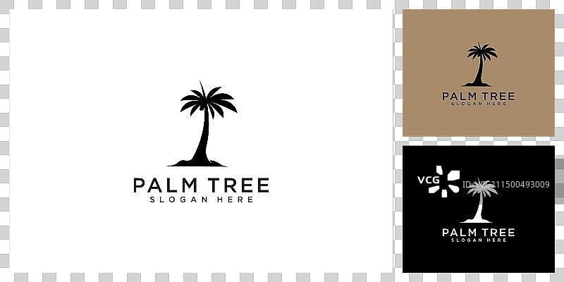棕榈树Logo设计模板图片素材