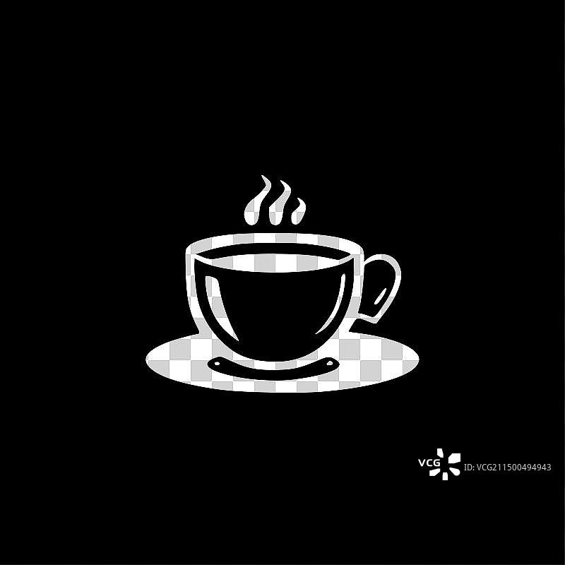 简约咖啡剪影图片素材