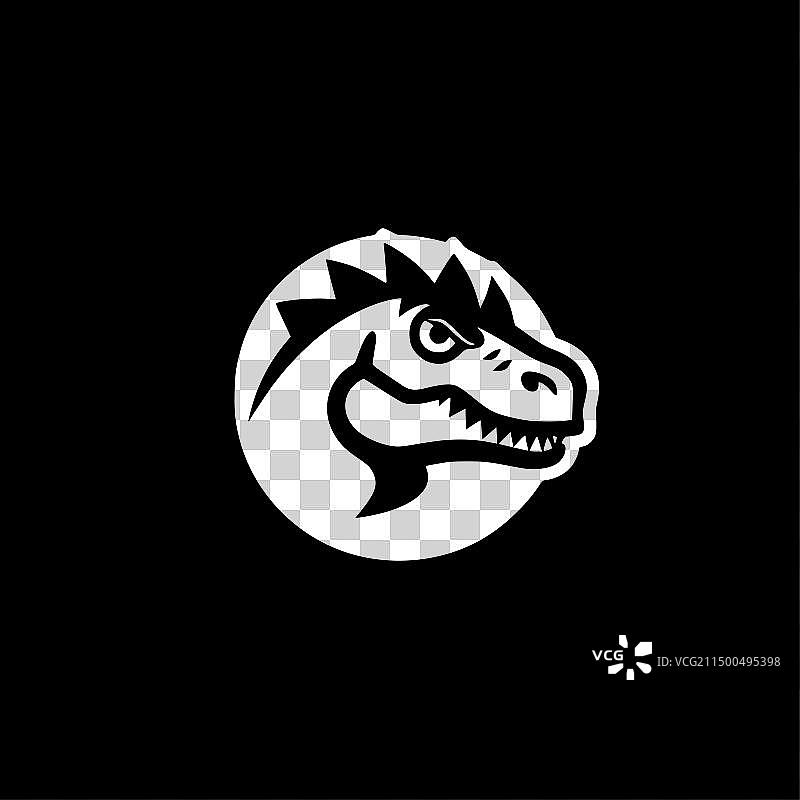 恐龙极简扁平风logo图片素材