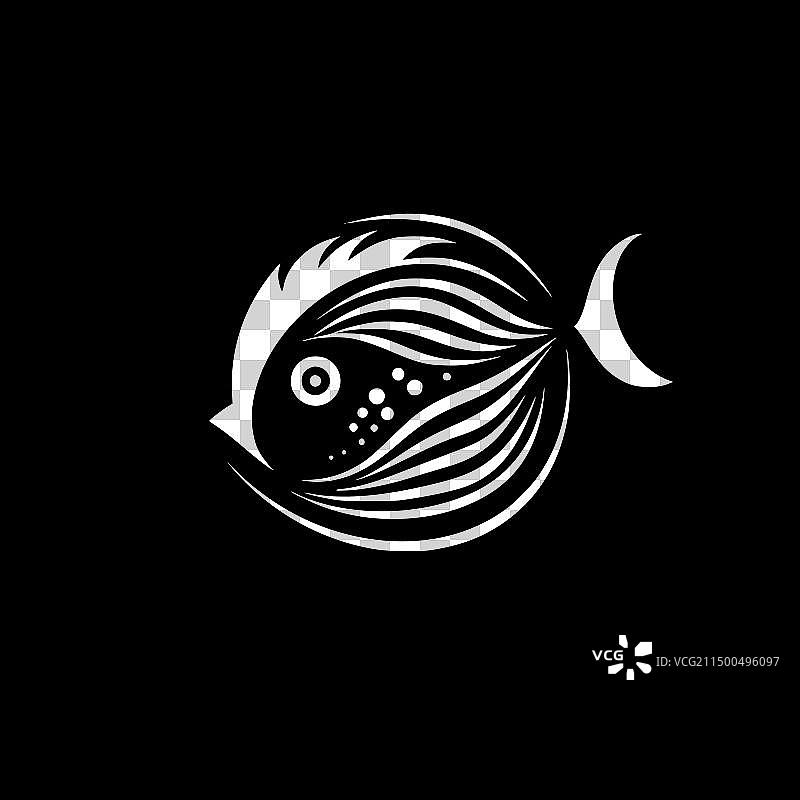 鱼 - 简约剪影图片素材