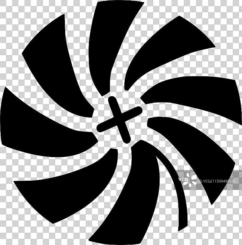 黑白风车图片素材