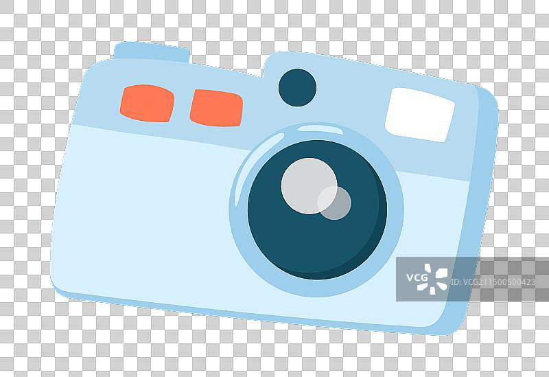 扁平风格的复古相机配件图片素材