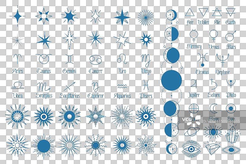 占星术神秘星座符号图片素材