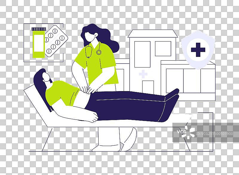 腹部检查抽象概念图片素材