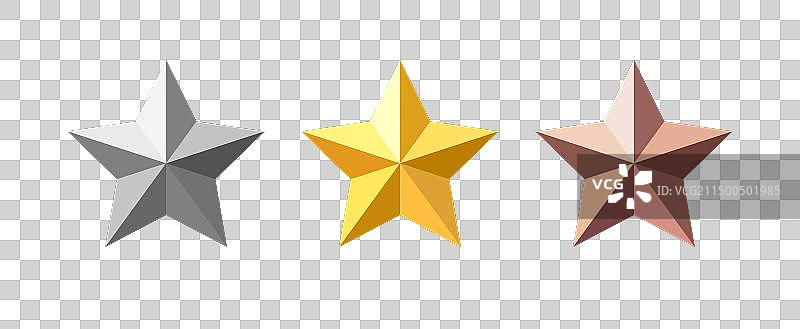 金银铜星星合集图片素材