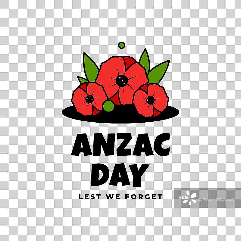 古怪风格的澳新军团日设计图片素材