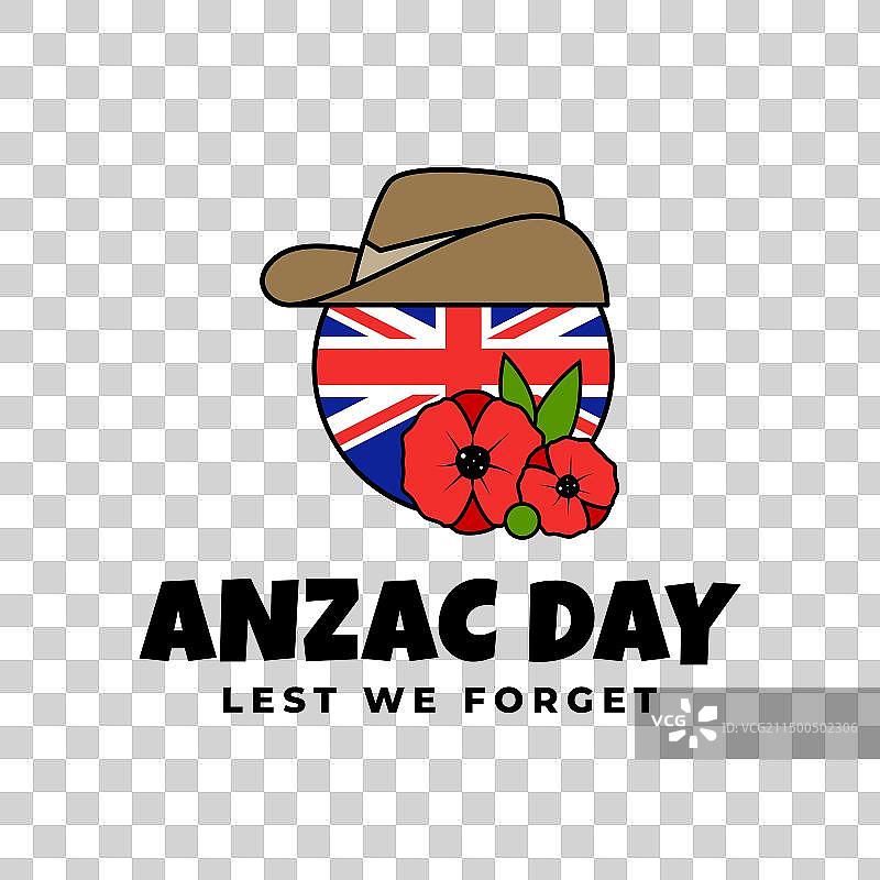 古怪风格的澳新军团日设计图片素材