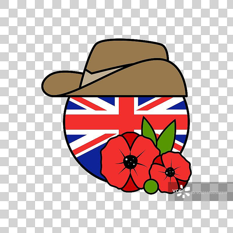 古怪风格的澳新军团日设计图片素材