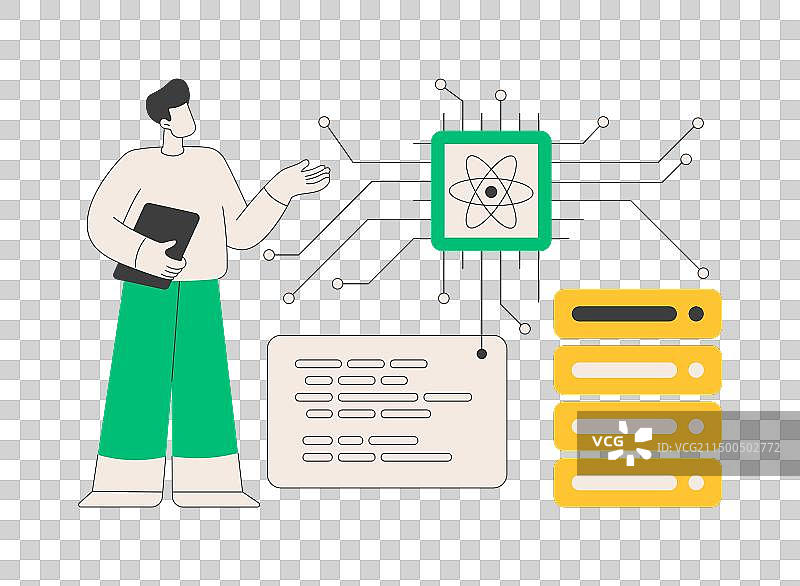 量子计算抽象概念图片素材