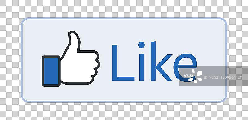 白色背景上的Facebook点赞按钮图片素材