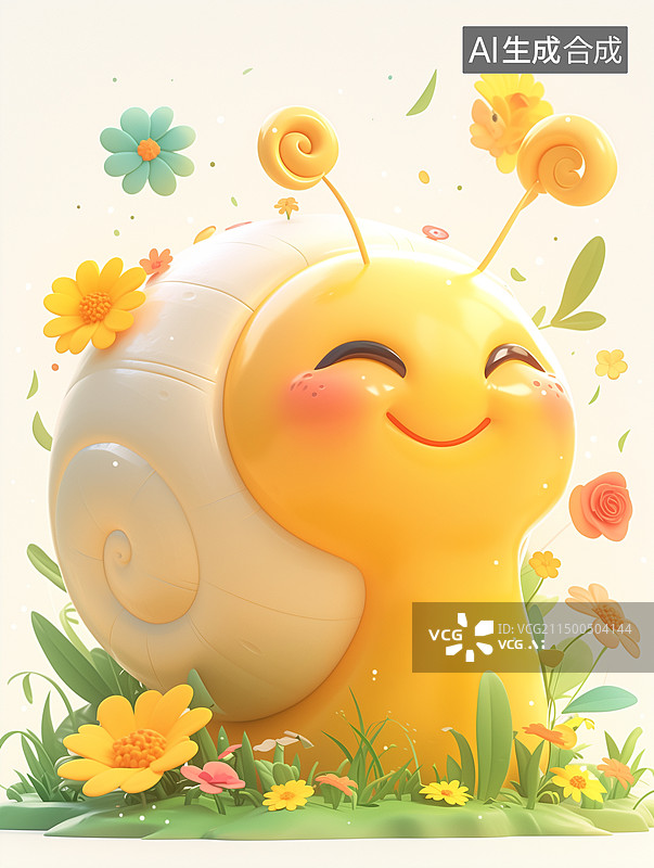 【AI数字艺术】蜗牛海报图片素材