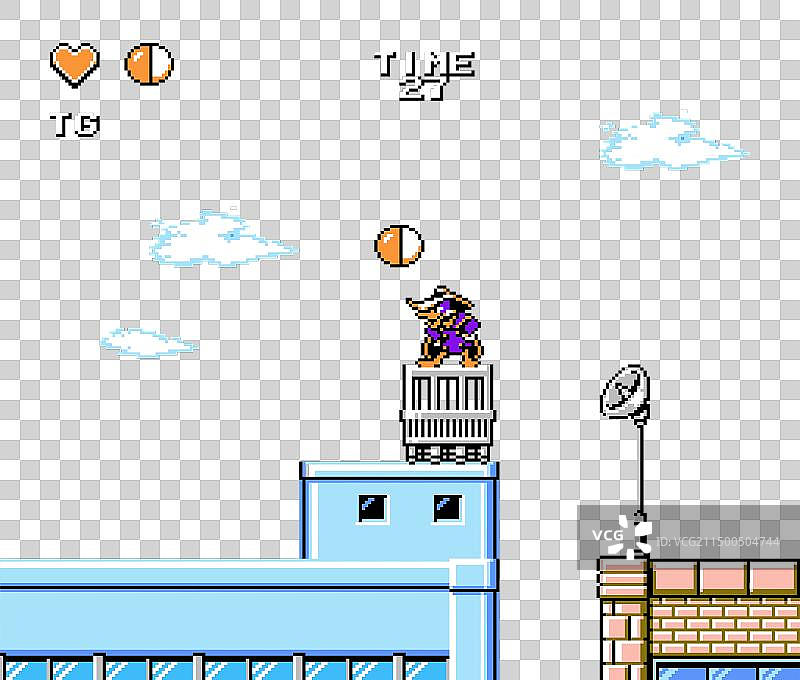 黑鸭经典视频游戏像素艺术图片素材