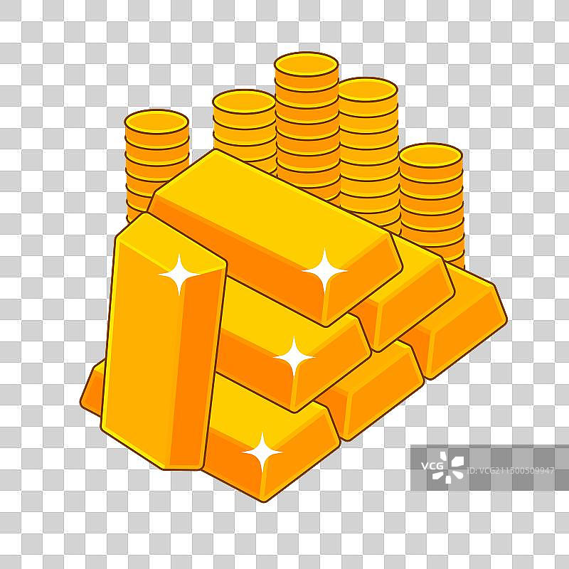 白色背景上的金色和银色印章图片素材