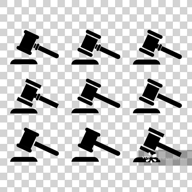 法槌拍卖符号元素合集图片素材