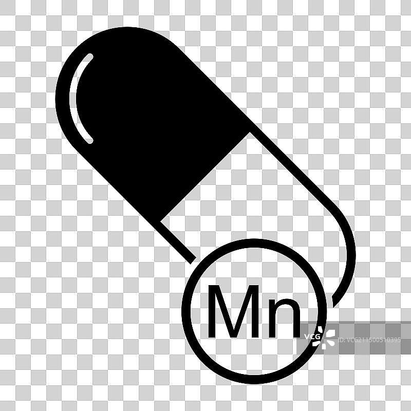 矿物锰图标健康医药药丸补充剂图片素材