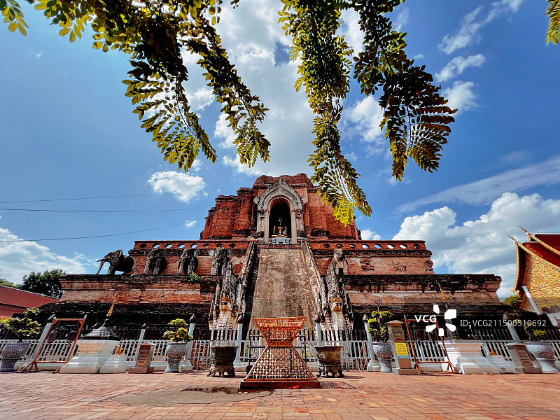 清迈地标 契迪龙寺图片素材