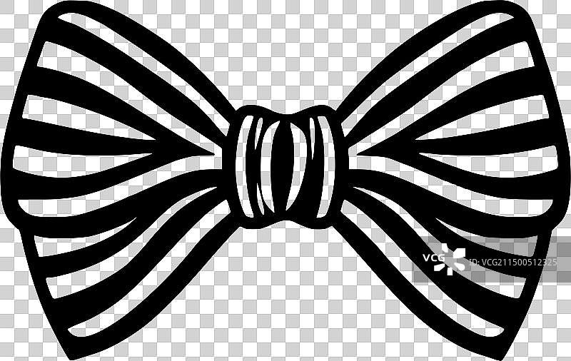 蝴蝶结 - 极简主义和扁平风格Logo图片素材