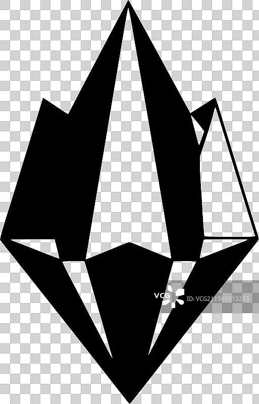 水晶极简剪影图片素材