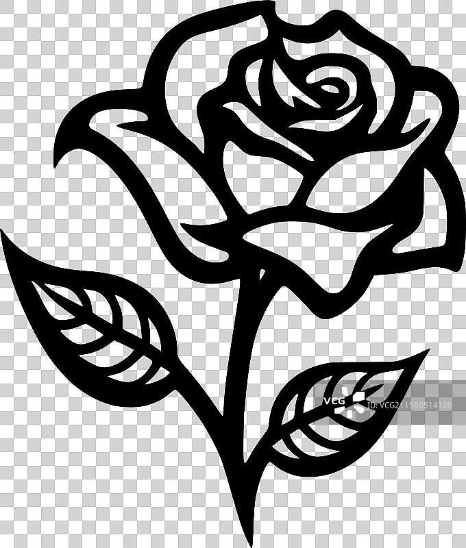 花-极简主义和扁平的标志图片素材