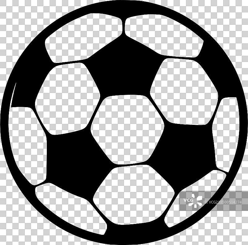 足球 - 简约剪影图片素材