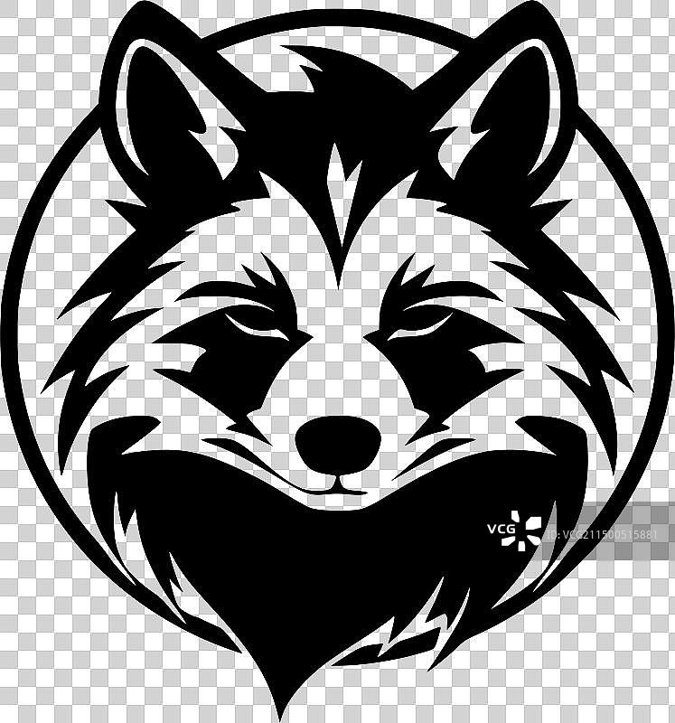 浣熊极简剪影图片素材