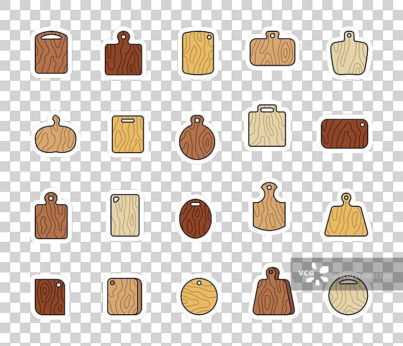 木制砧板厨房书签贴纸图片素材